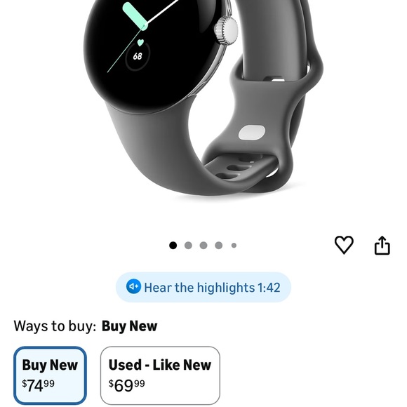 Google Pixel Watch LTE - Charcoal Gray - Picture 4 of 4
